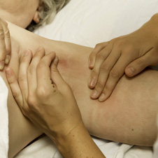 women getting an upper arm massage