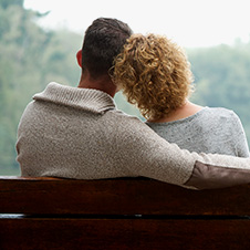 couple sitting on a bench