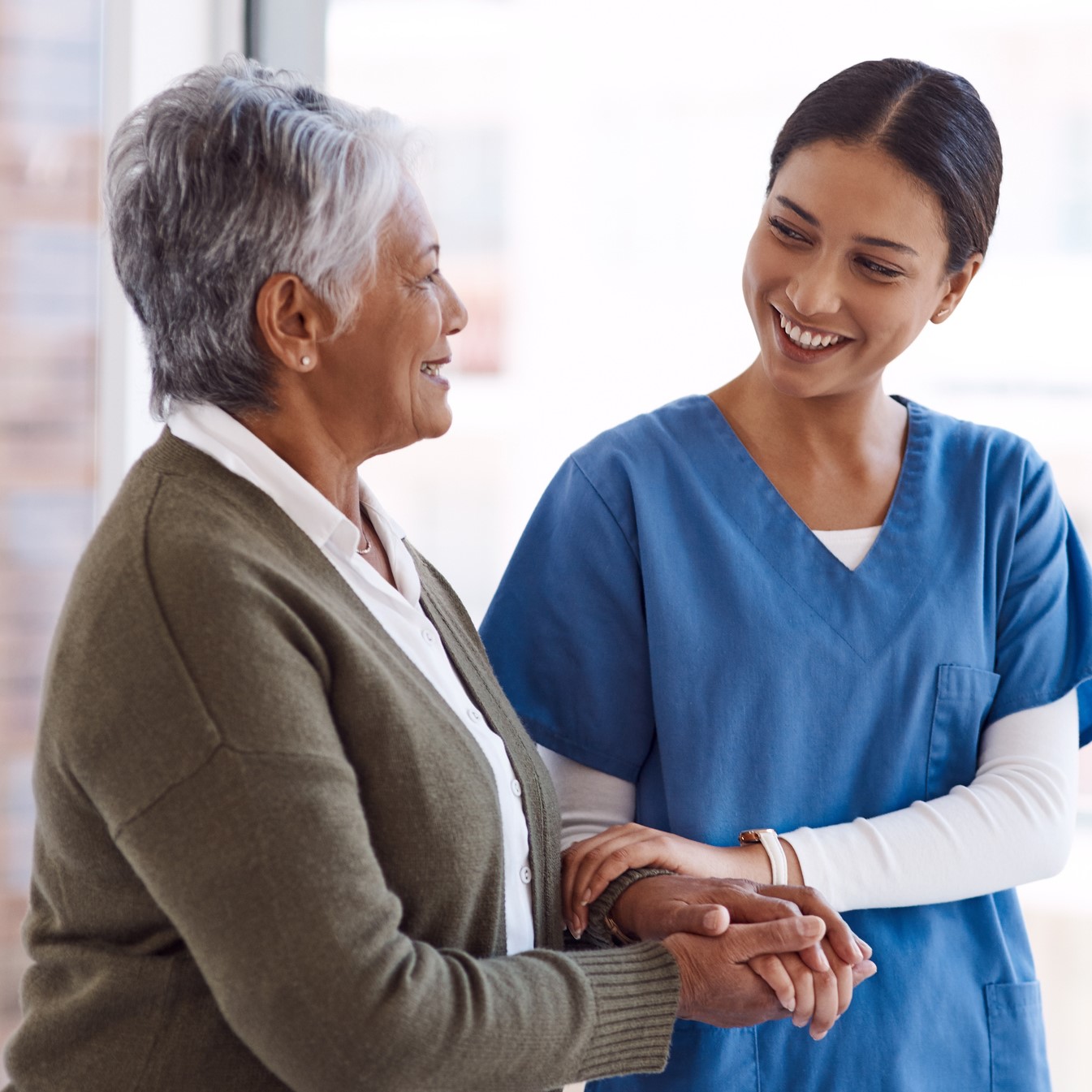 Patient and nurse